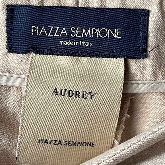 Piazza Sempione Audrey Khaki cream ankle length Trousers size 10 - Picture 11 of 11